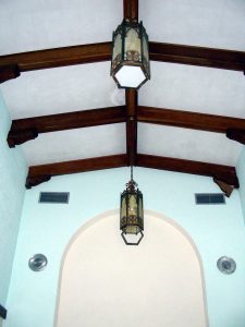 Ceiling of Chapel, from door toward the altar