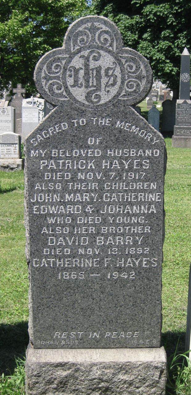 Patrick & Catherine Hayes Gravestone